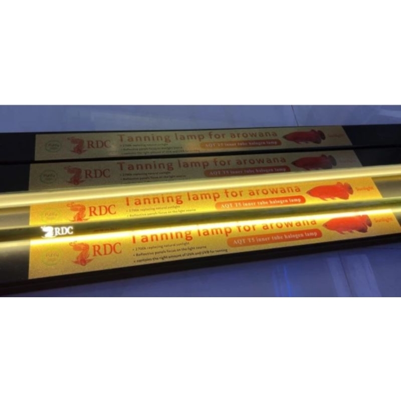 Lampu Tanning Arwana RDC T5 2700K Buat arowana Golden dan super red /Lampu T5 Celup  warna Kuning RD