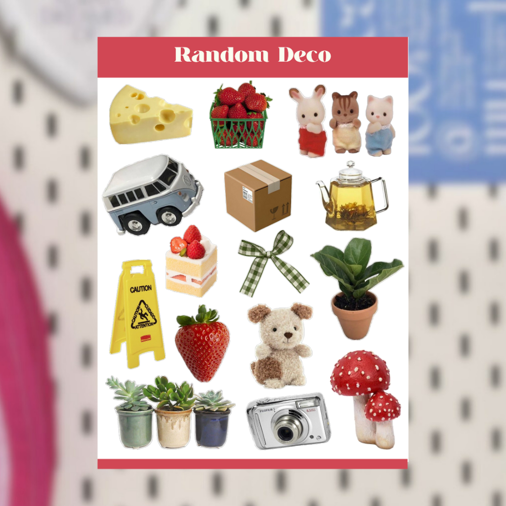 

CUTE RANDOM DECO STICKER SHEET / KAWAII DECO STICKER VINTAGE RETRO AESTHETIC FOR JOURNALING