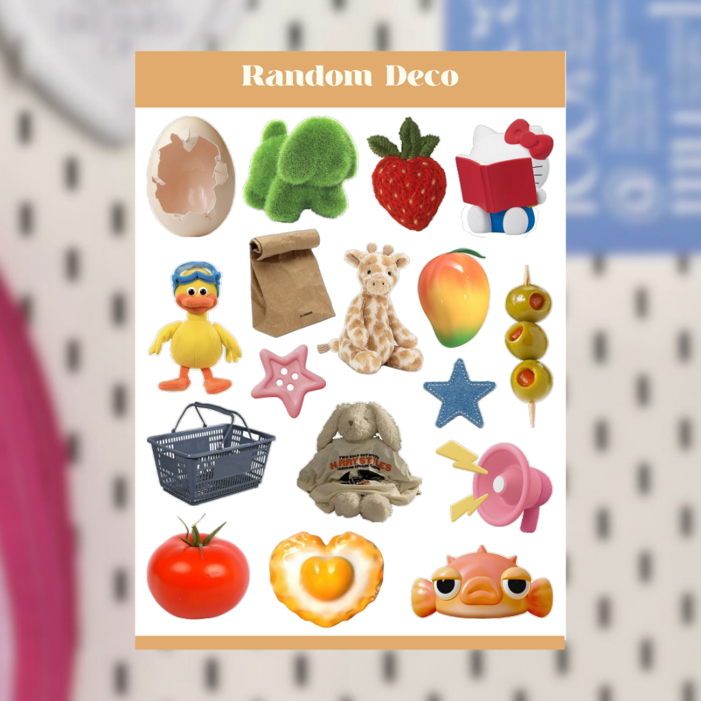 

CUTE RANDOM DECO STICKER SHEET / CUTE KAWAII DECO STICKER VINTAGE RETRO AESTHETIC FOR JOURNALING