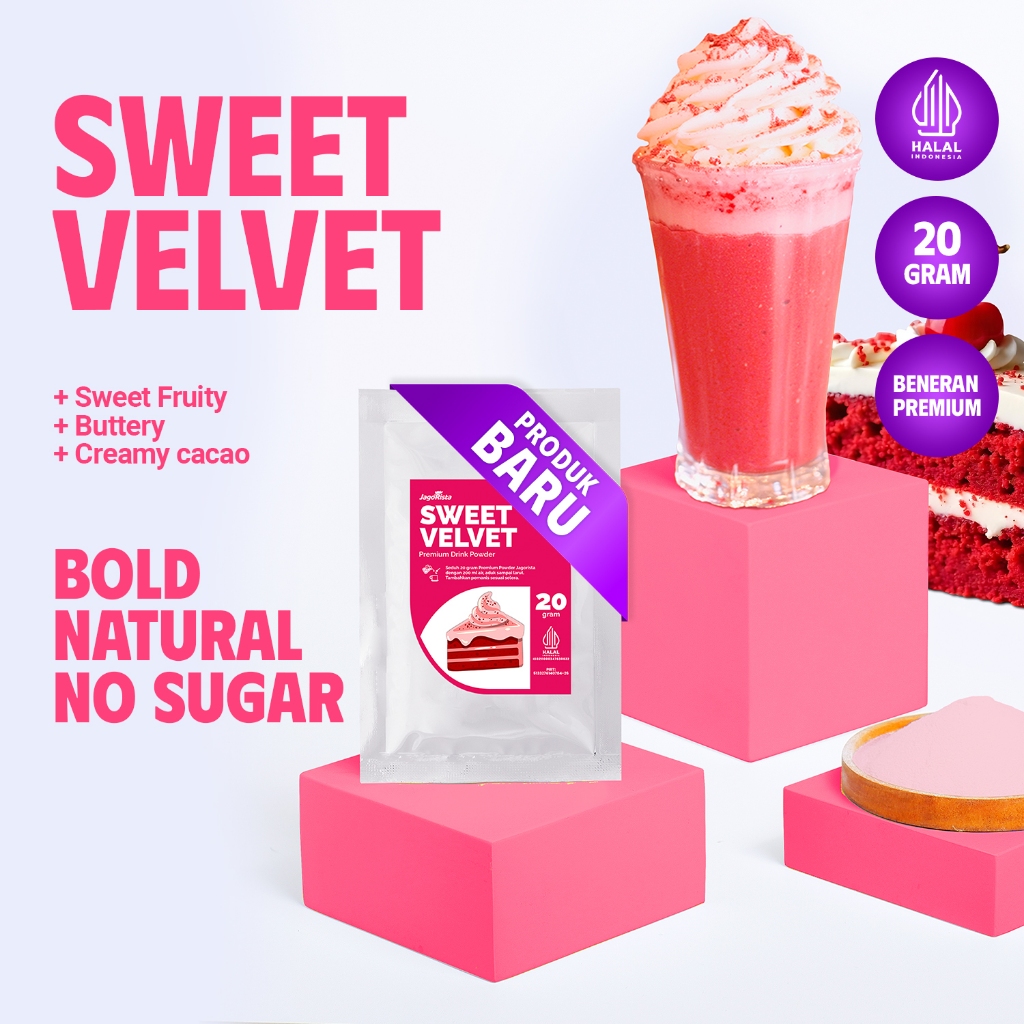 

Jagorista Bubuk Minuman Sweetvelvet Kualitas Premium 20 GR / Untuk 1 Sajian / Kemasan Sachet / Premium Powder / Bubble Drink GOLD