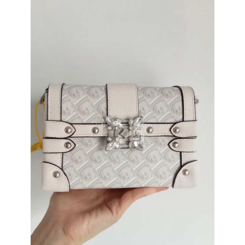 FO Bags Tas Kecil Pesta Putih Motif Mewah Permata Untuk Wanita dari Pabrikan L Tas Import Kualitas P