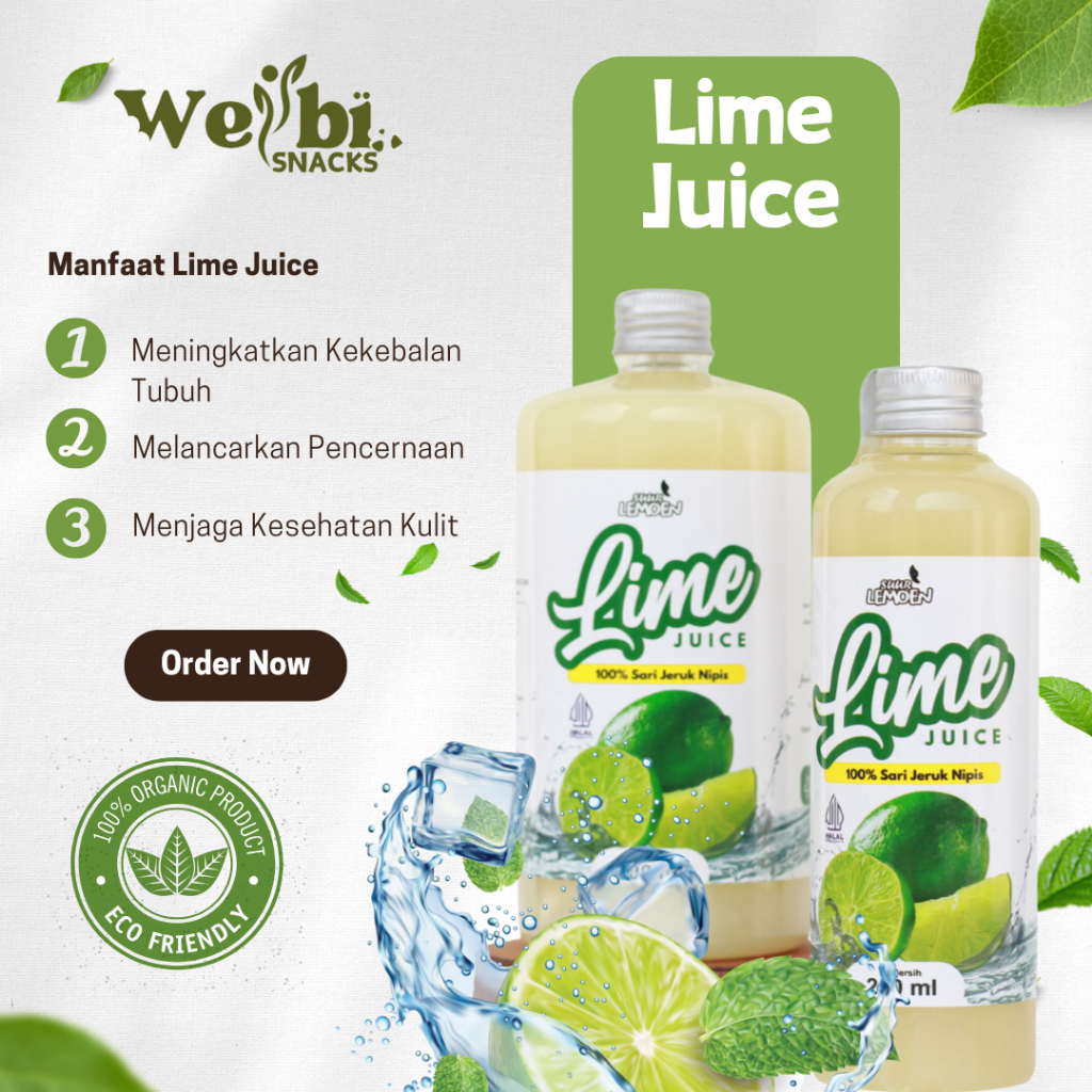 

Sari Jeruk Nipis Murni Pure Lime Juice - 500ml & 250ml Lime Juice Healthy