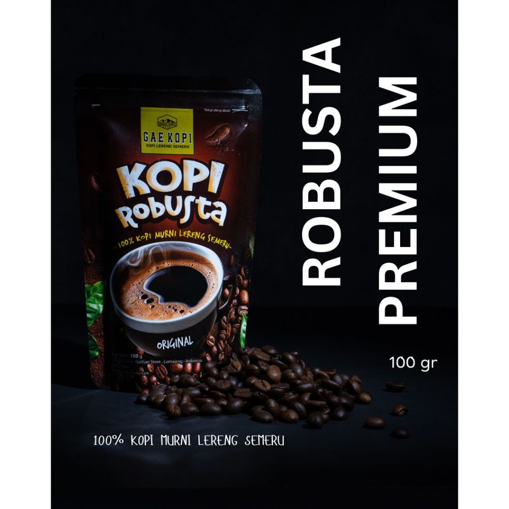 

Gae Kopi Robusta Premium 100 gr Lereng Gunung Semeru / Giling Halus