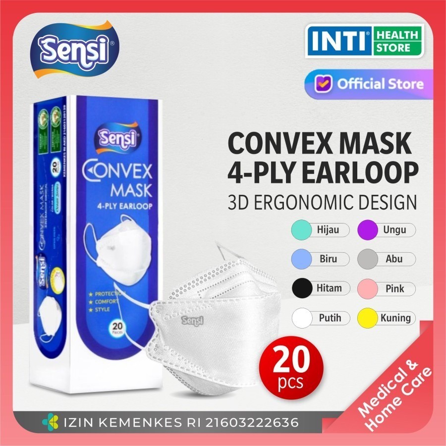 SENSI Convex Mask 4 Ply / Masker Earloop 4 Ply / Masker Sensi