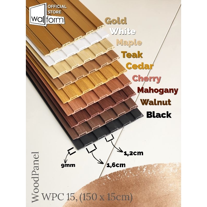 WALLFORM - Wpc Wood Panel 3D Wallpanel Wall Panel PVC kayu bukan wallpaper sticker foam conwood