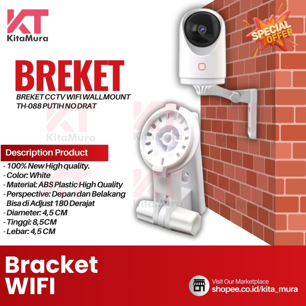 Bracket Dinding CCTV IP Camera | Bracket Camera Wallmount CCTV