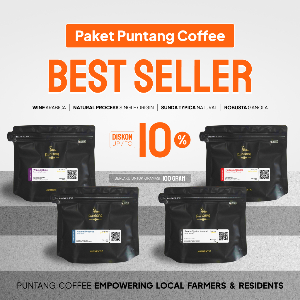 

PROMO Best Seller Puntang Coffee Arabika dan robusta isi 100g