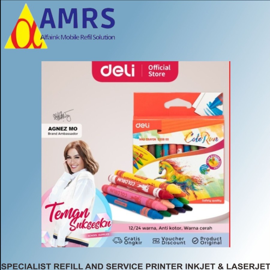 

Deli Crayon Krayon Lilin 12 Warna Reguler/Jumbo Tangan Anti Kotor - Reguler -C20800