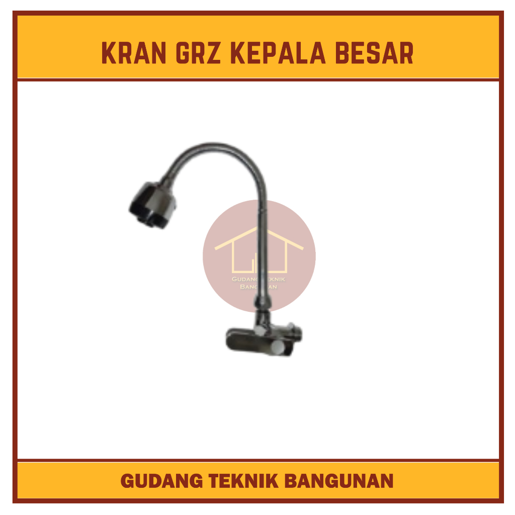 Kran Angsa Keran Wastafel Fleksible Kepala Besar dan Kecil Engkol GZR / Keran Air Wastafel Angsa Fle