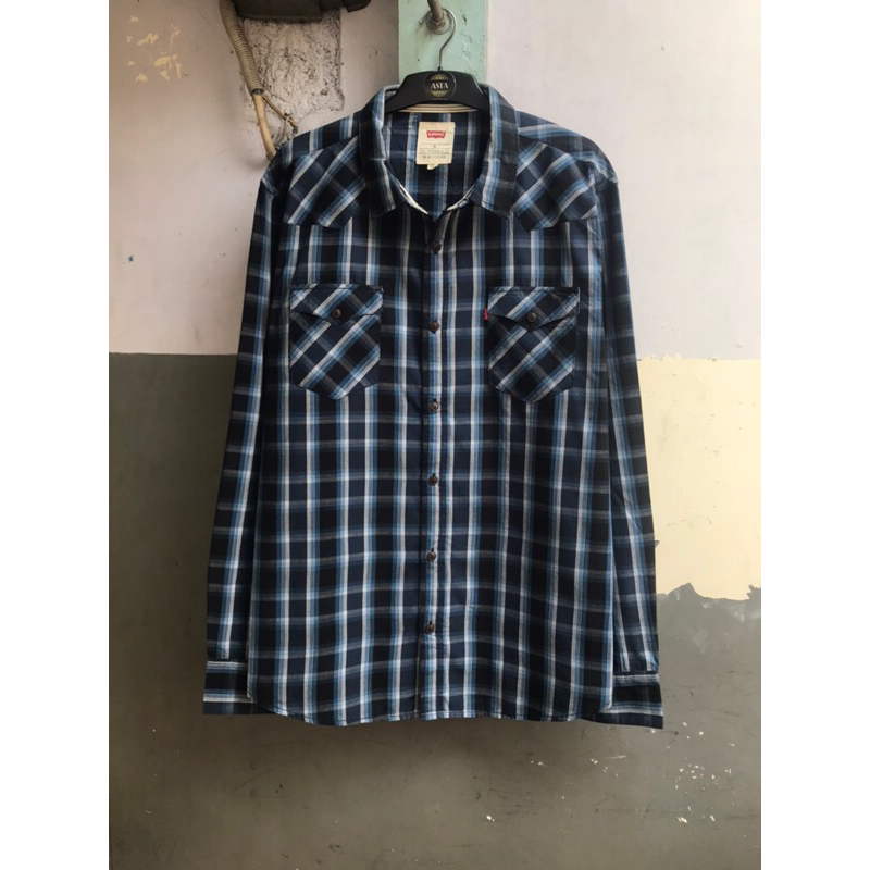 kemeja lengan panjang lvs & underair lengan pendek preloved