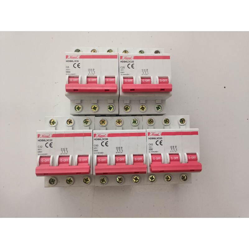 MCB 3 Phase 3 Pole 3P HIMEL 6A 50A