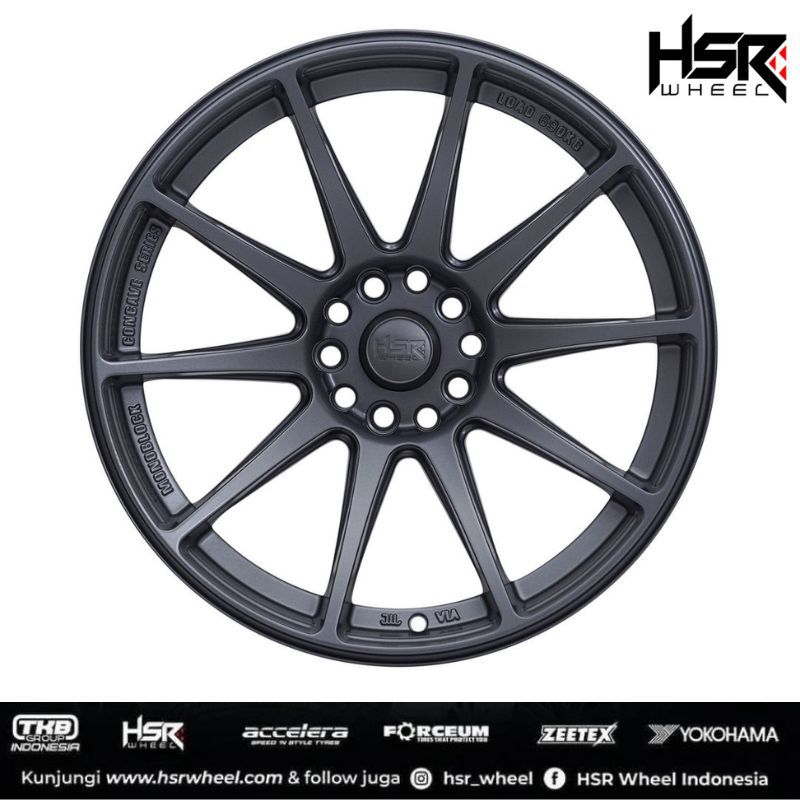 Velg Hsr Shinjuku Ring 18  Pelek Mobil Lebar 9.5 / 10.5 R18 Pelek Mobil Honda accord civic camry zen