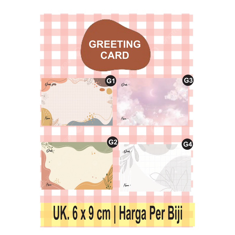 

TERMURAAHH!! Greeting Card | KARTU UCAPAN KOSONG 6x9 cm Aesthetic || Bisa Ditulis Tangan