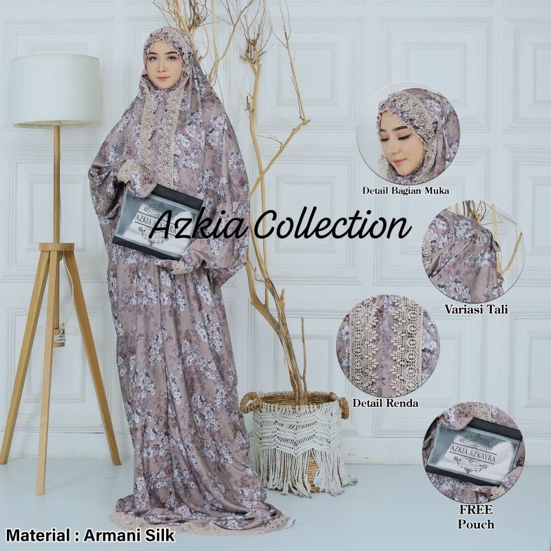 Mukena Dewasa Terusan Armani Sutra Silk Premium