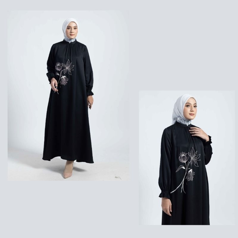 Gamis Polos Bordir Terbaru Elzatta Gamis Basic Bordir