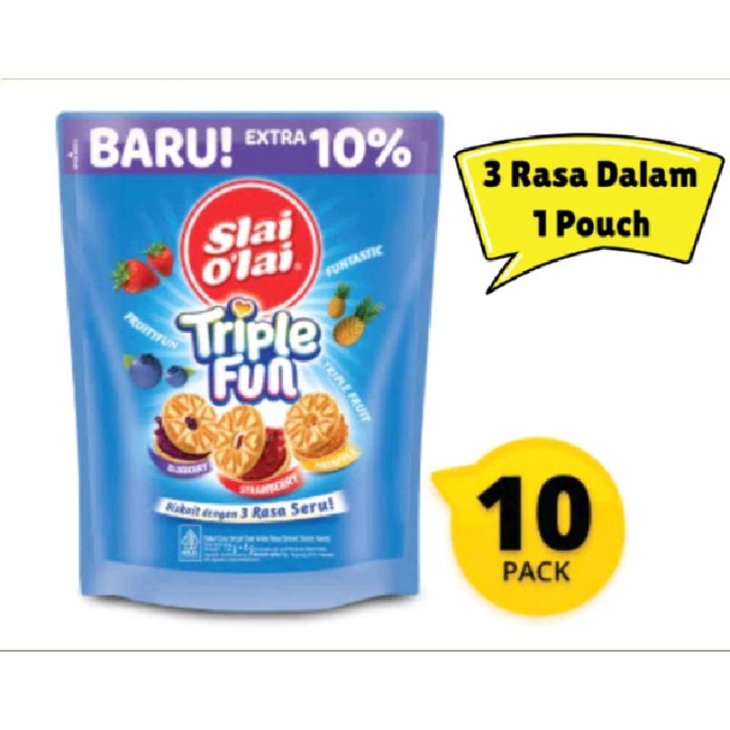 

N_S_Y Slai Olai Triple Fun pouch isi 10 bungkus