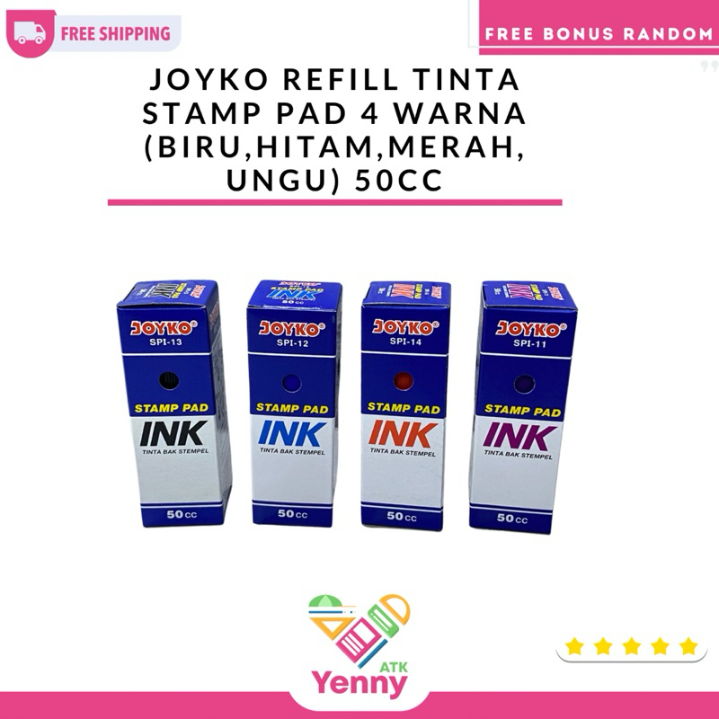 

Joyko Tinta Stamp Pad 50cc | Tinta Stamp Pad 4 Warna