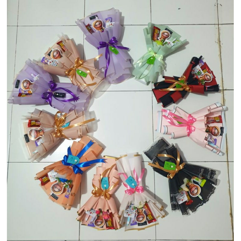 

Buket mini/ Buket hari guru /buket wisuda