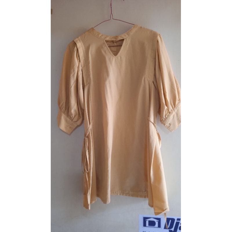 [PL] Blouse Wanita Yellow Fit to XL Lengan Balon