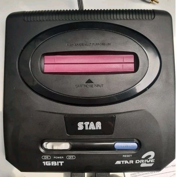 GAME KONSOL TV MEGA DRIVE 2 ,16 BIT(STAR),FULL SET TINGGAL MAINKAN SAJA, MAINAN ANAK ANAK, RETRO GAM
