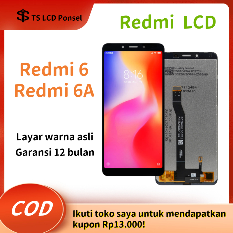 【ORI】LCD REDMI 6 / 6A LCD TOUCHSCREEN Complete Fullset LCD  REDMI 6  6A ORIGINAL 100%