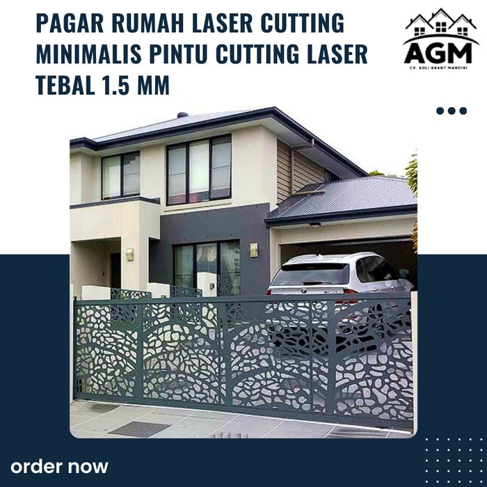 pagar rumah laser cutting minimalis pintu cutting laser tebal 1.5 mm