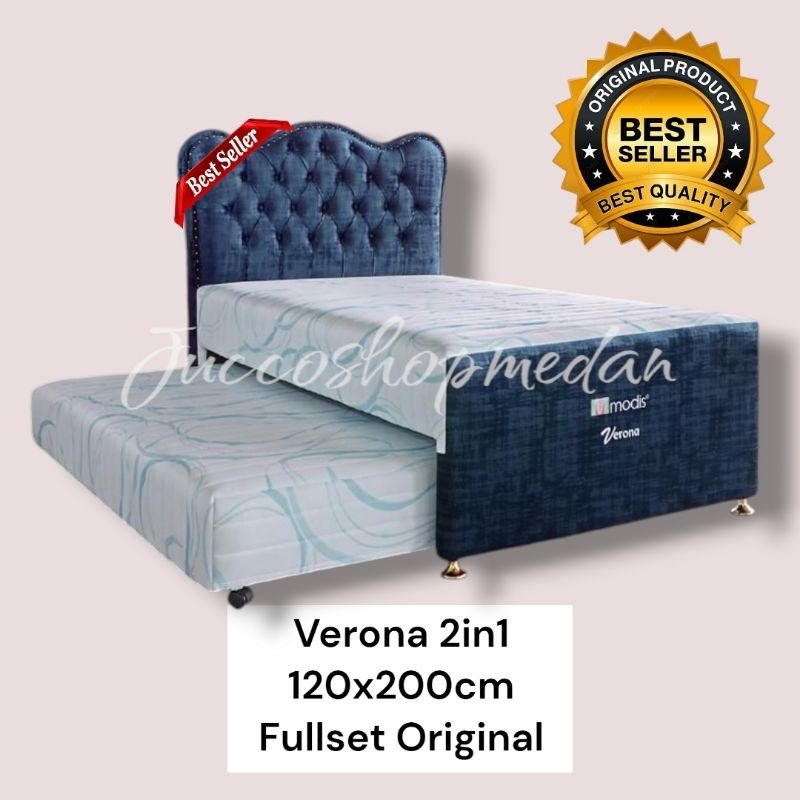 [ Jucco ] Bed Dorong Modis Verona 120x200 Set Original - Bed Dorong Anak Murah Modis - Bed Dorong An