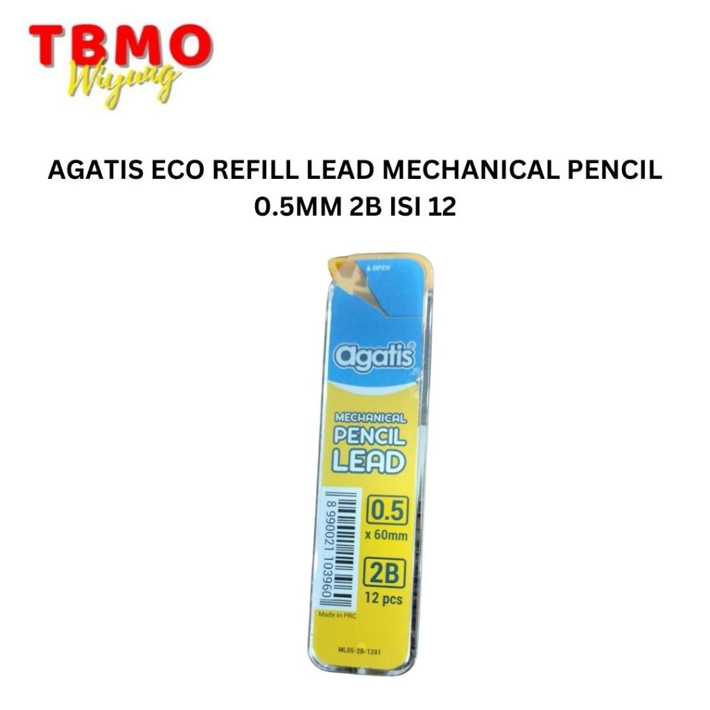 

TBMO AGATIS ECO REFILL LEAD MECHANICAL PENCIL 0.5MM 2B ISI 12 - ML05-2B-1201