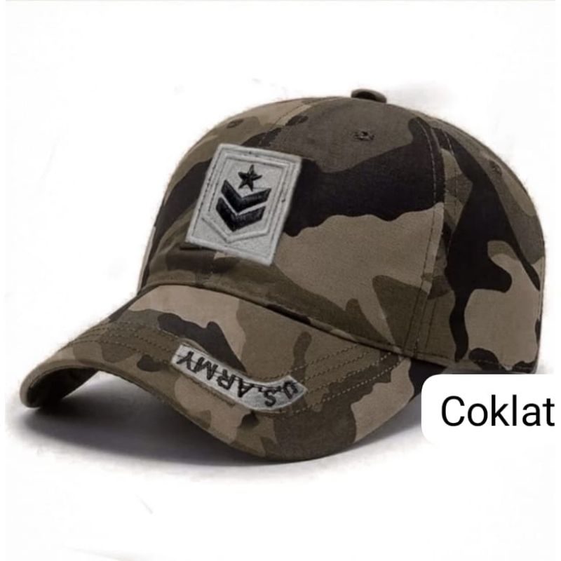 TOPI LORENG TNI / TOPI US ARMY DEWASA PRIA WANITA / READY MAKASSAR