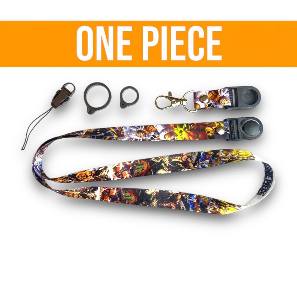 Lanyard ONE PIECE Gantungan HP Pengait Besi