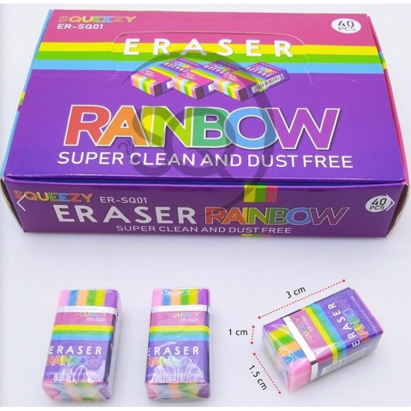 

Matris-Penghapus Pendek Rainbow Squeezy Non Toxic