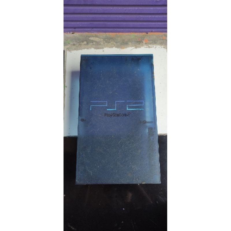 casing ps2 fat seri 3 limited edition biru transparan second/bekas