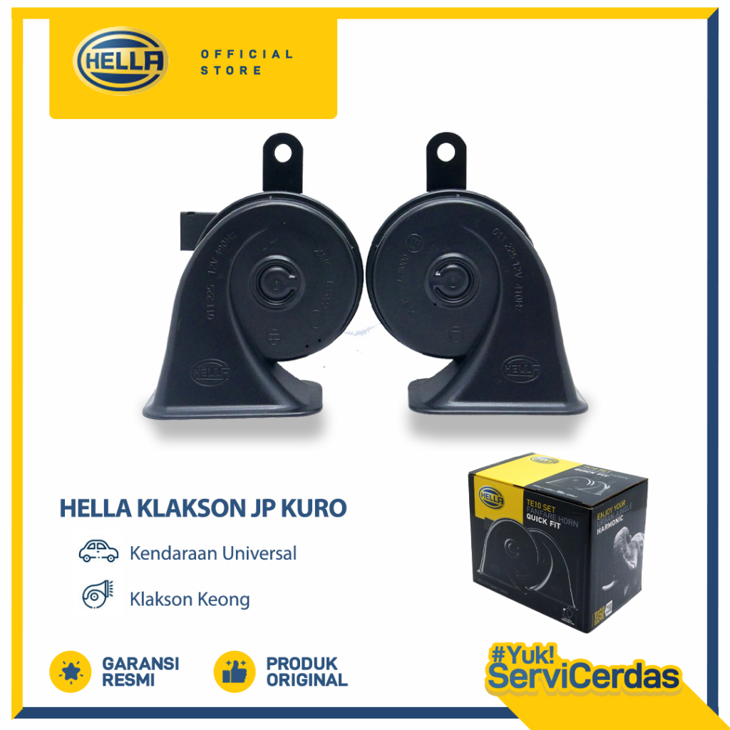 Klakson Keong Hella NEW JP Kuro Twin Tone 12V - Klakson mobil