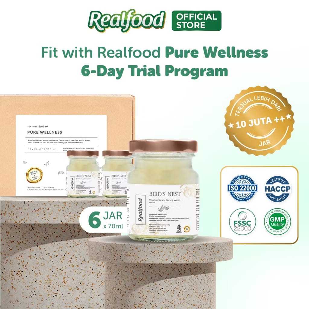 

Realfood Pure Wellness Trial 6 Hari Minuman Sarang Burung Walet