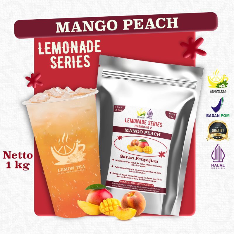 

Bubuk Minuman MANGO PEACH / 1000gr Halal Bpom