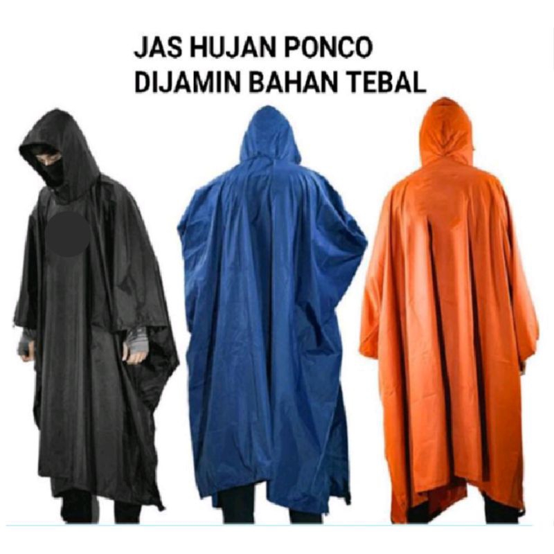 jas hujan ponco kelelawar tanpa lengan multi fungsi bahan tebal