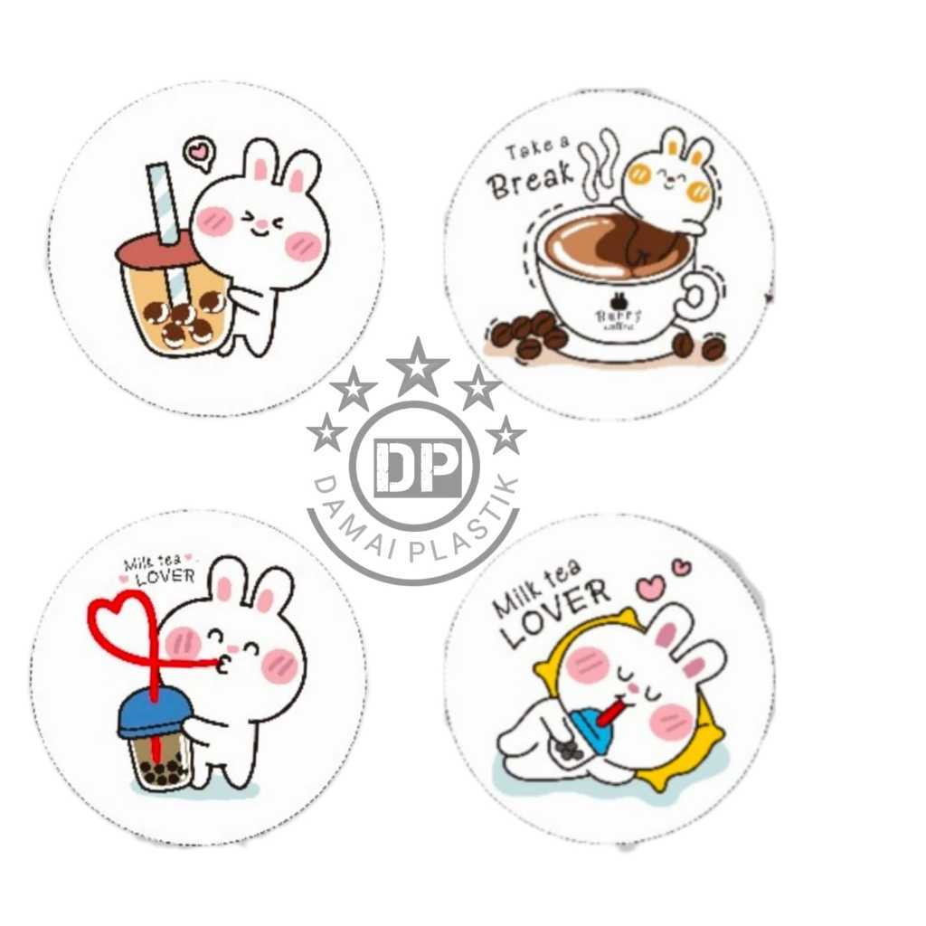 PLASTIK LID CUP SEALER CUP SEAL CUP 1000 CUP CONY BT21 5000 cup Milk Tea Putih