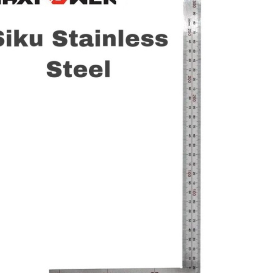 

Sale Penggaris Siku Stainless Steel Besi Maxpower L Garisan Pengukur Metrik 15x3 cm