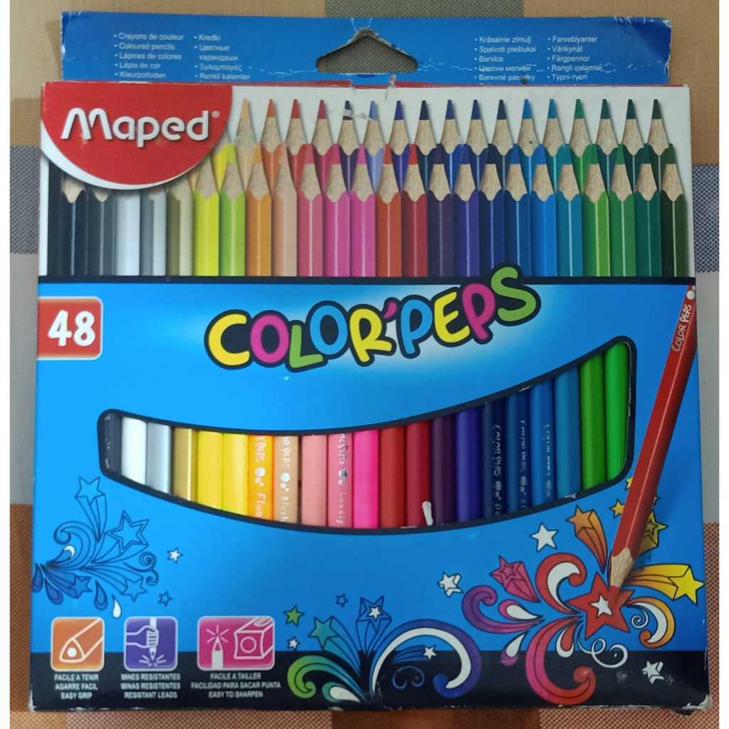 

Pensil Warna 48 Maped Color Peps Cardboard Include Silver Gold Fluo