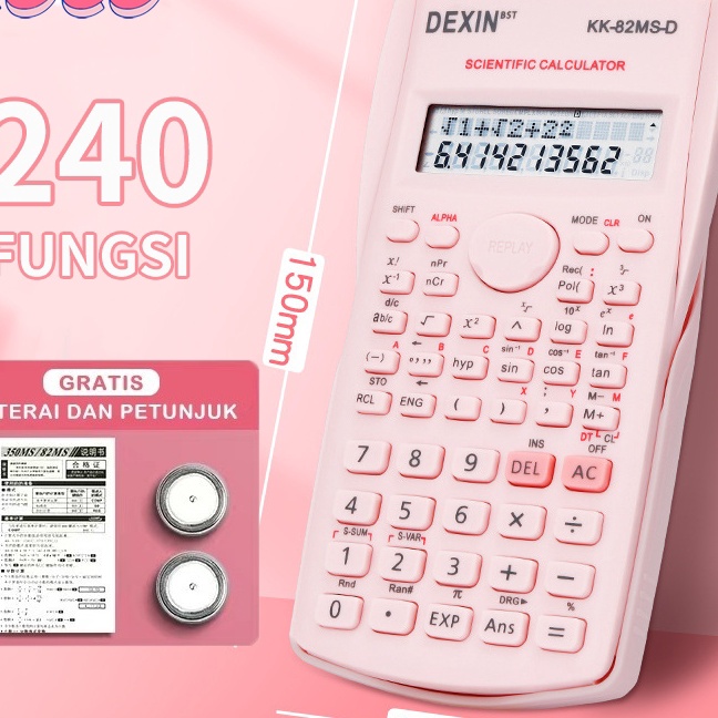 

Istimewa Kalkulator Color Function Scientific Calculator 24 Fungsi Kalkulasi 5 Warna sains Alat tulis untuk pembelajaran siswacocomarket