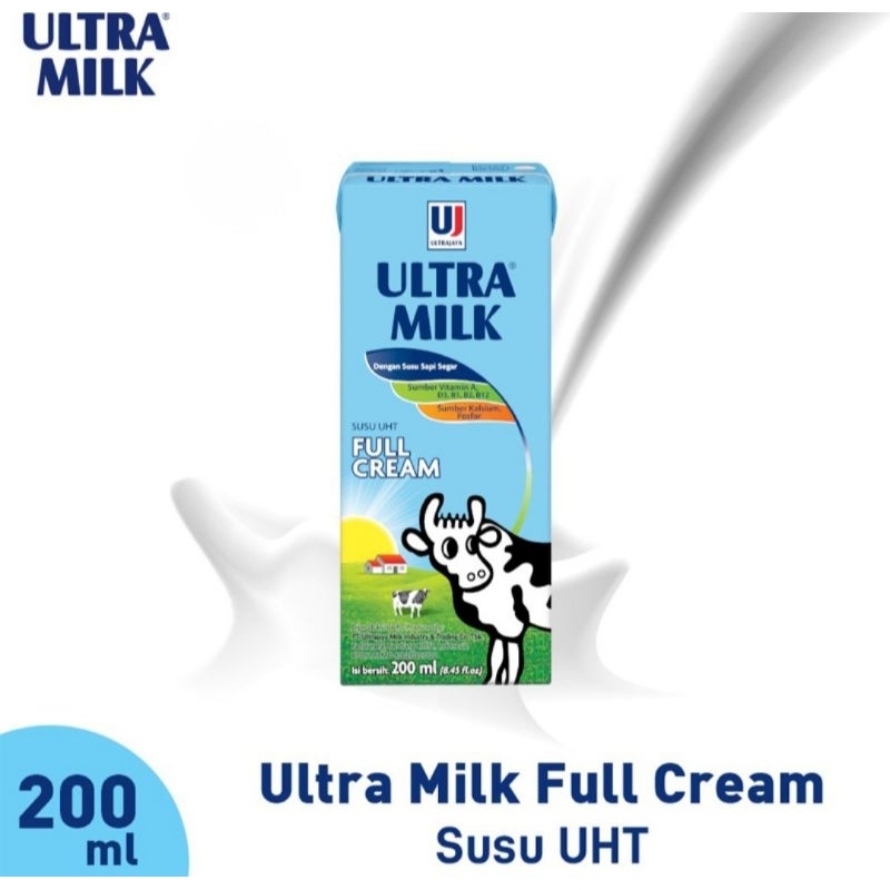 

ULTRA MILK Susu UHT Full Cream 200 ml & Coklat