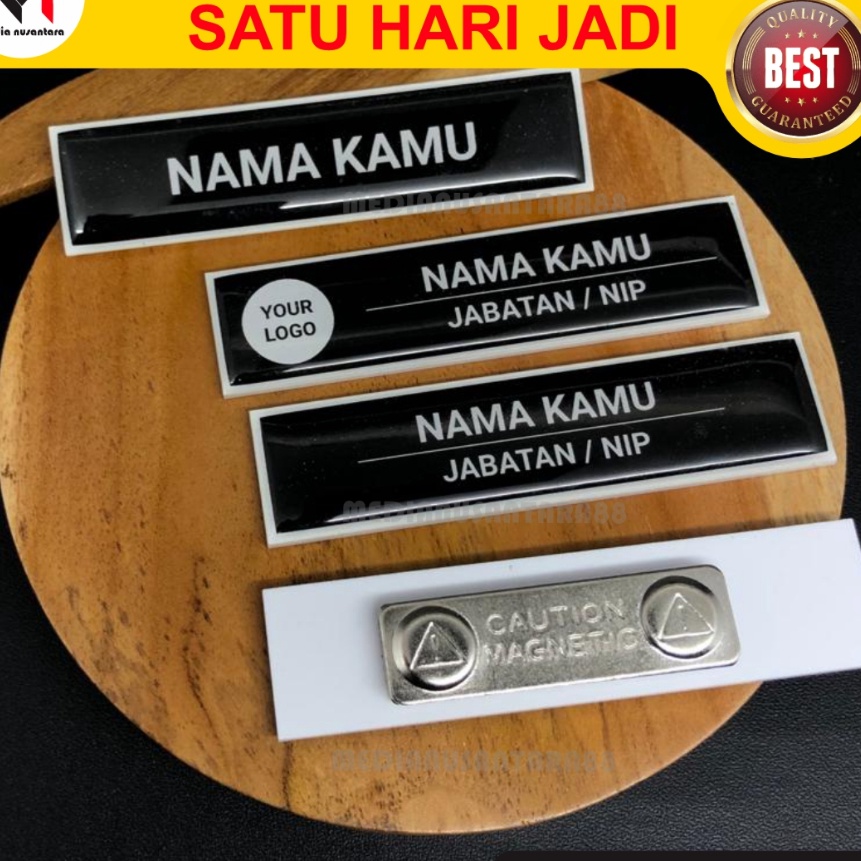 

HJ6 NAME TAG Papan Nama Dada Kilat Proses SATU JADI