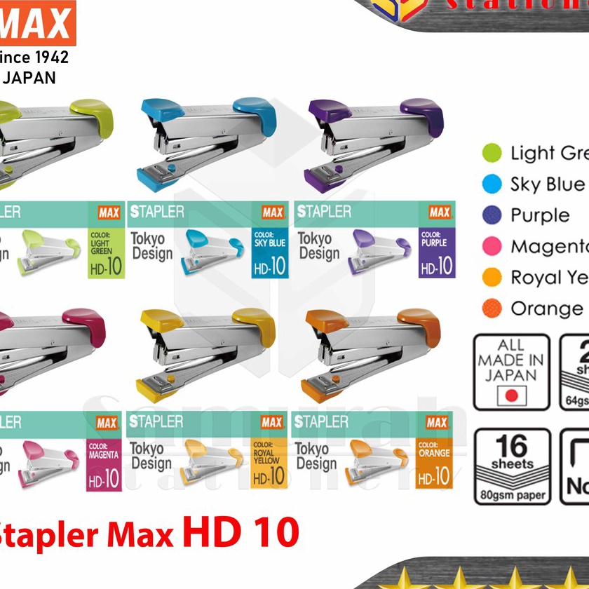 

KI3 Stapler Max HD 1 Mesin Staples Tangan HD1 Alat Strapler Hecter Kes HD1 Kecil isi No 1