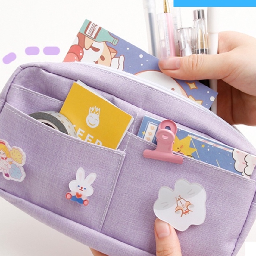 

Terbatas KAWA Kotak Tempat Pensil Pencil Case Kain Lucu Kapastitas FREE Bross