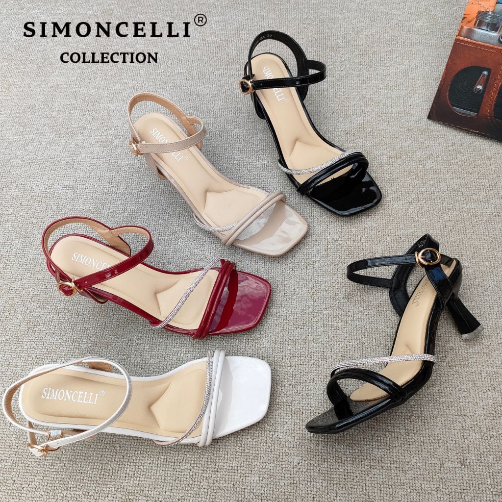 Simoncelli Sepatu Wanita Heels 5 Cm | Heels Kondangan | Heels Kerja | Heels Hitam Import A296-8A