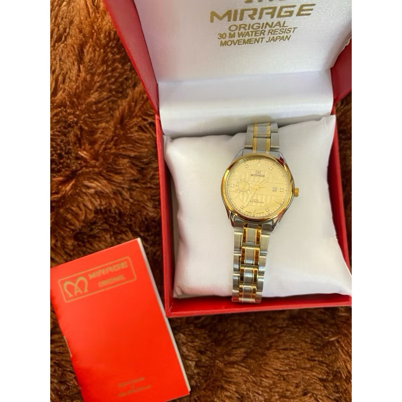 Jam Tangan Wanita Mirage Analog Rantai Combinasi