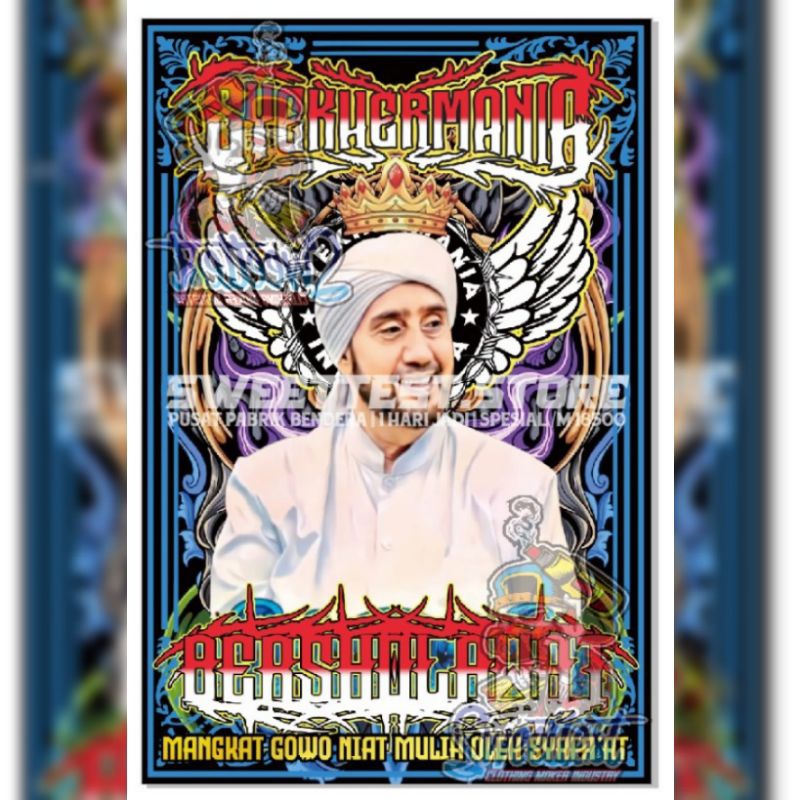 NEW BEST SELLER + READY STOK, BENDERA PRINTING SYECKHERMANIA HABIB SYECH, HABIB BIDIN, GUS ALI GONDR