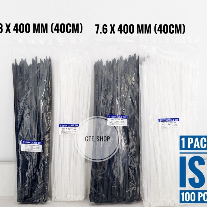 

KF7 Kabel Ties 4cm 4mm Cabel Tie Putih dan Hitam