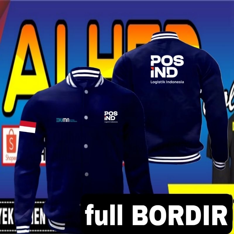 jaket bordir pos Indonesia Jaket pos Indonesia Jaket varsity pos Indonesia jaket baseball pos Indone