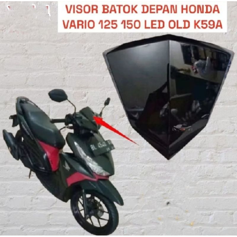 Visor Batok kepala depan Vario 125 150 old Led hitam